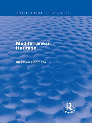 cover image of Mediterranean Heritage (Routledge Revivals)